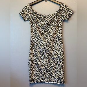 Y2K Mini Black Floral Dress